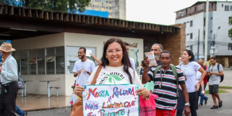 Marcha da Luta Antimanicomial reúne usuários dos serviços de atenção psicossocial no Parque Solon de Lucena