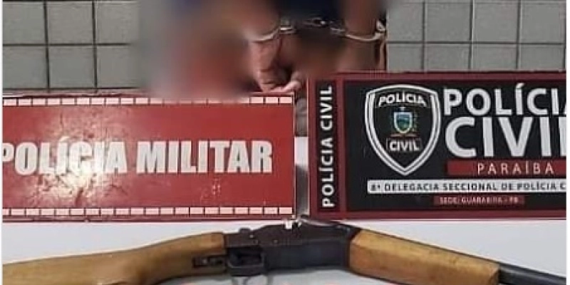 Polícias Civil e Militar prende homem suspeito de homicídio e tráfico de drogas, na Paraíba 