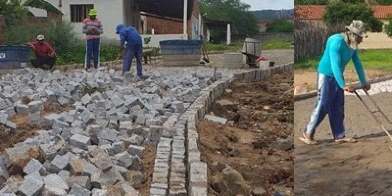 Prefeitura de Vieirópolis calça ruas na comunidade Cachoeira de Cima