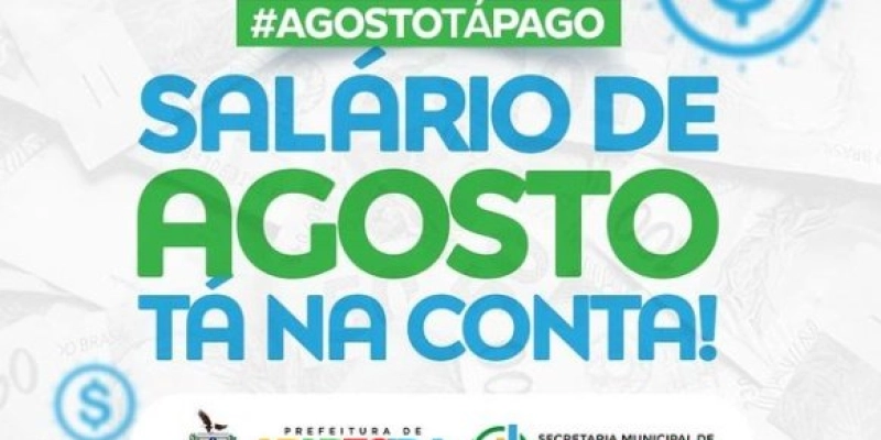Prefeitura de Aparecida antecipa pagamento da folha salarial dos funcionários públicos 