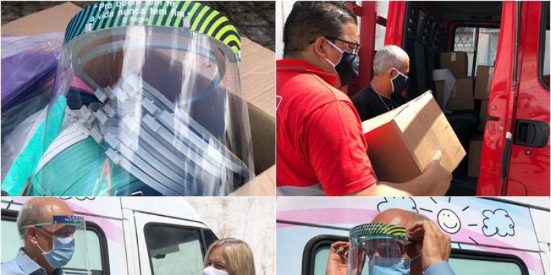Solidariedade: empresa doa protetores faciais contra o coronavírus para hospitais
