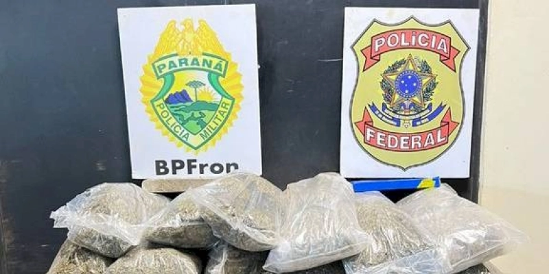Polícia Federal e BPFRON apreendem 152kg de maconha