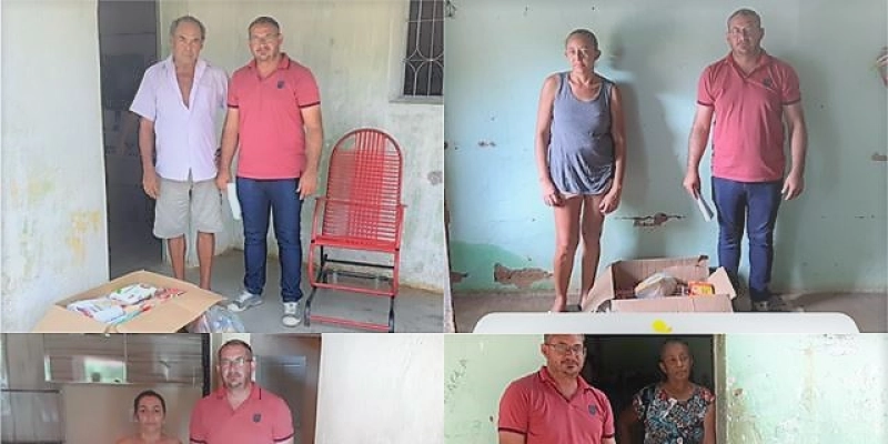 Famílias recebem ajuda após serem atingidas pelas fortes chuvas em Santa Cruz 