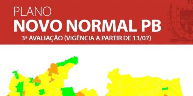 ’Plano Novo Normal’: avaliação aponta que 182 municípios da Paraíba estão com bandeira amarela