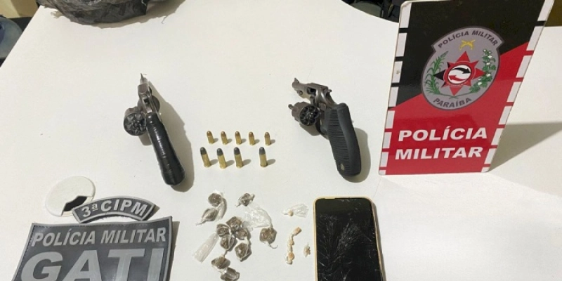 Ação integrada na Paraíba detém suspeitos, recupera moto roubada em Pernambuco e apreende armas e drogas