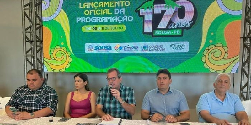 Prefeito Fábio Tyrone anuncia a programação dos 170 anos de Sousa e do São Pedro do Distrito de Lagoa dos Estrelas