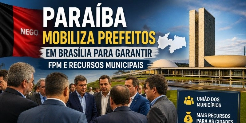 Paraíba mobiliza prefeitos em Brasília para garantir FPM e recursos municipais