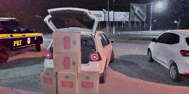 PRF na PB prende três homens com veículo de locadora nunca devolvido e cigarros contrabandeados