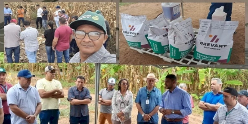 Secretário de Desenvolvimento Econômico de Marizópolis participa rodada de conversa sobre a tecnologia da cultura do milho, na zona rural de São Francisco 