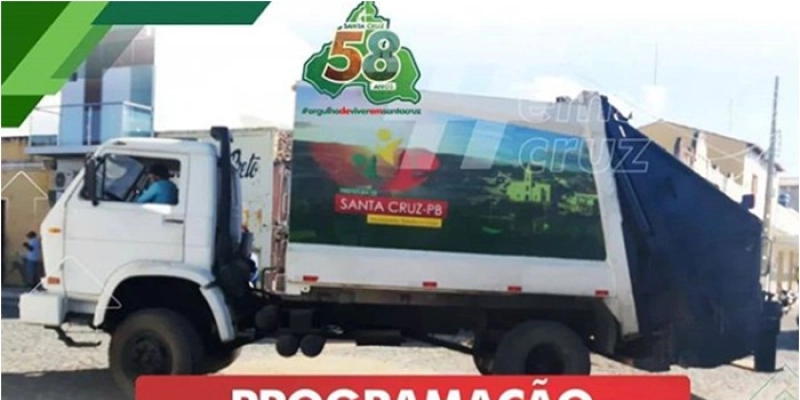 Prefeitura de Santa Cruz informa a toda a população sobre as programações de coleta do lixo
