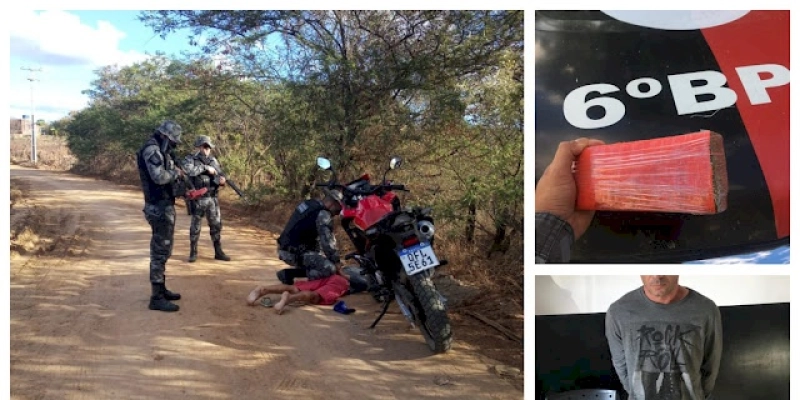  Patrulha Rural apreende mais de 500 gramas de maconha durante abordagem em Cajazeiras 