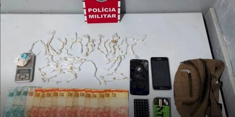 Polícia Militar efetua prisão por tráfico de drogas durante ações preventivas, na Paraíba