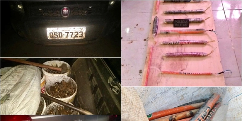 Polícia Militar apreende veículos e materiais usados em ataques a bancos durante a madrugada desta quarta na região de Sousa