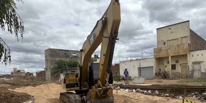 Obra de construção da Alça Oeste em Sousa está em plena execução; projeto também compreende o Largo da Estação