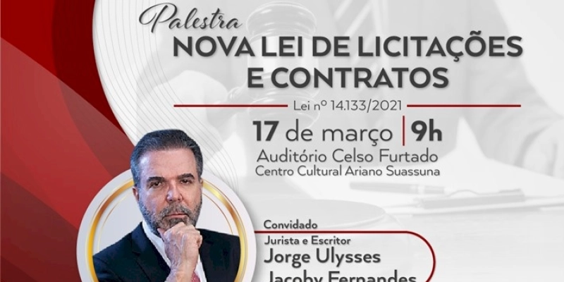Jacoby Fernandes fará palestra sobre nova Lei de Licitações no TCE-PB