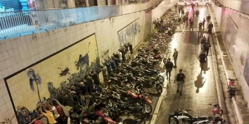 Operação combate “rolezinhos”, aplica multas e apreende 40 motos, na Paraíba