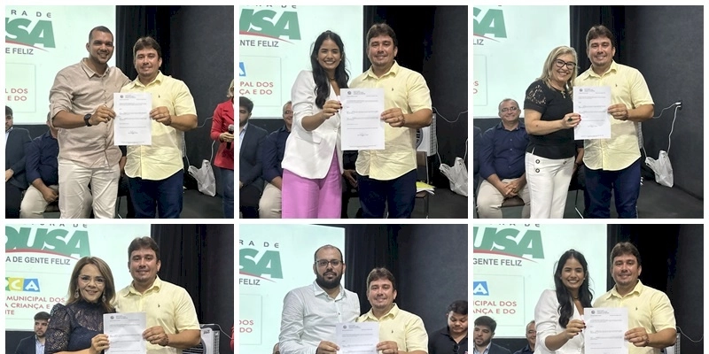 Representando o prefeito Fábio Tyrone, Helder Carvalho participa da cerimônia de posse dos conselheiros tutelares de Sousa