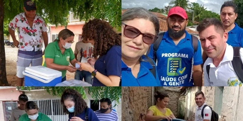 Equipe da UBS II José Casemiro Gomes realiza vacinação contra influenza, covid bivalente e ação de prevenção contra o mosquito Aedes Aegypti, no bairro Queimadas em Marizópolis 