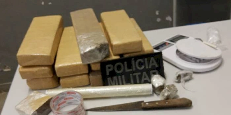 Ações da Polícia Militar resultaram na apreensão de 13 kg de drogas neste sábado