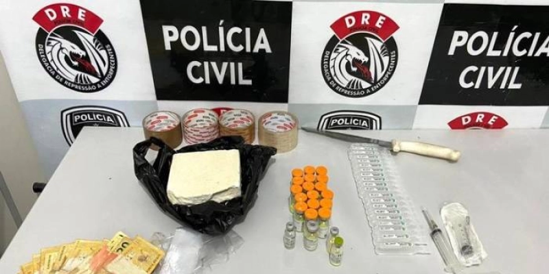 Polícia Civil prende homem que escondia drogas em tijolos e tinha um pitbull para proteger o local