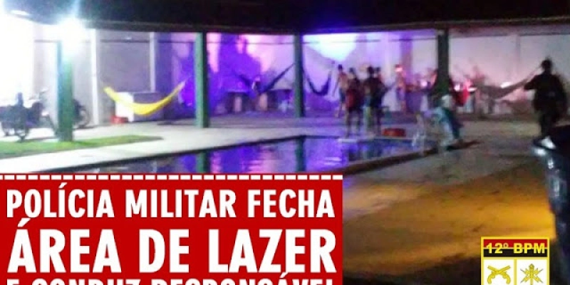 PM interdita área de lazer e conduz responsável à delegacia por descumprimento de decreto