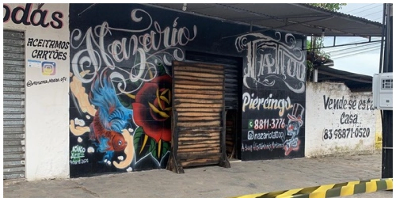 Tatuador é morto com vários disparos de arma de fogo em seu próprio estúdio na Paraíba 