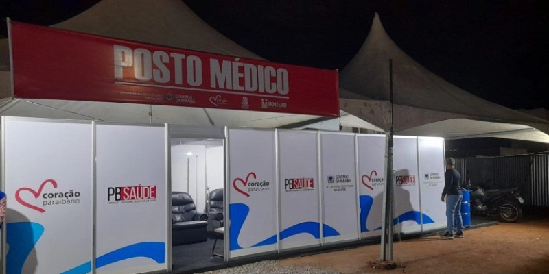 Postos médicos do Estado realizam mais de 750 atendimentos no São João de Campina e Festa do Bode Rei, em Cabaceiras