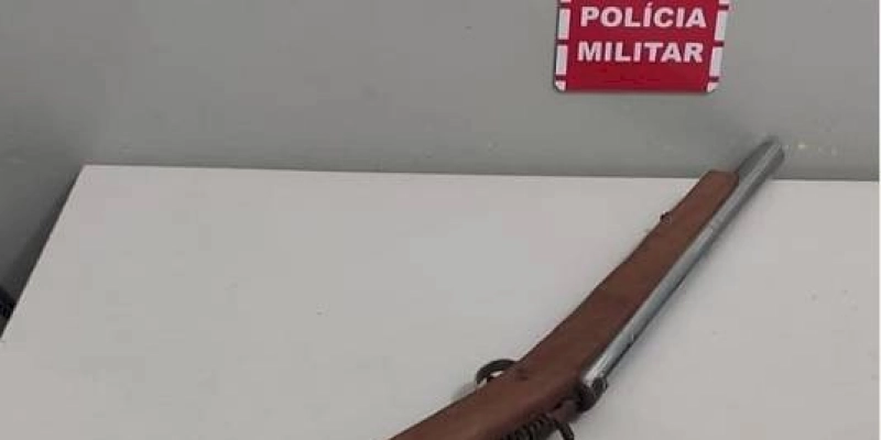 Após buscas, Polícia Militar apreende arma de fogo e prende acusado de ameaça