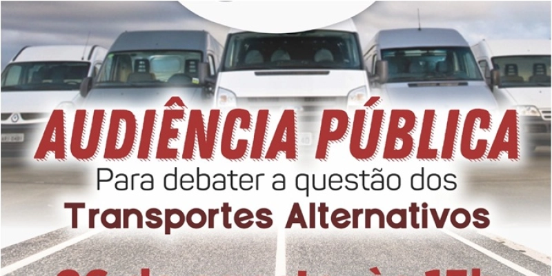 Audiência Pública para debater regularização dos transportes alternativos ocorrerá na próxima segunda (26)
