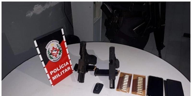 Duas armas de fogo são apreendidas pela polícia militar, no município de Sousa 