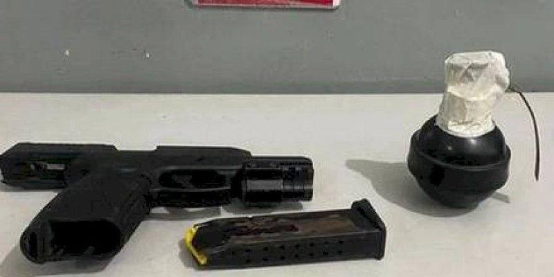 Polícia Militar apreende arma de fogo e granada e conduz dois indivíduos para a Delegacia, na Paraíba