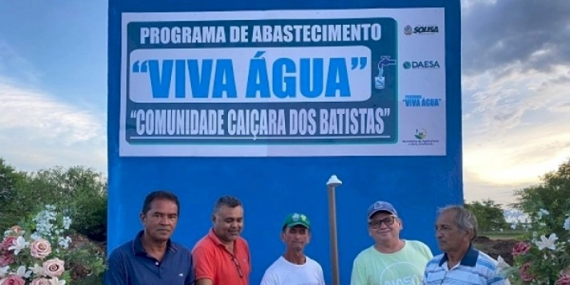 Em Sousa, gestão Tyrone beneficia Comunidade Rural Caiçara dos Batistas com entrega sistema de abastecimento d’água