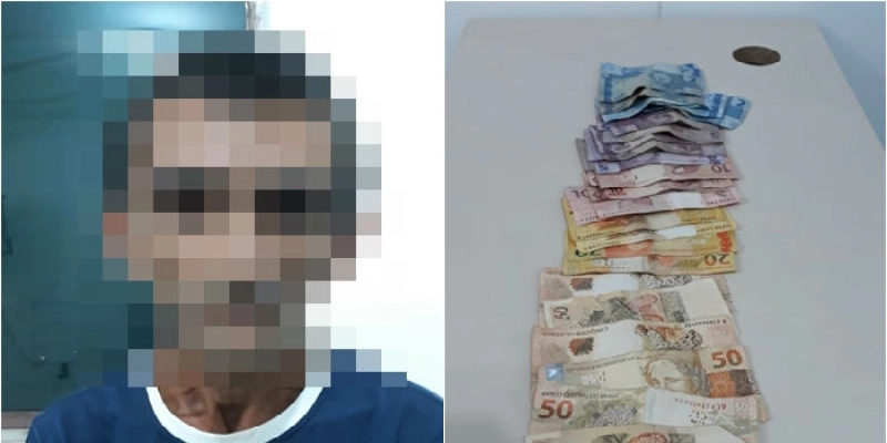 Policiais Militares do 6º BPM recuperam dinheiro furtado e prende suspeito em flagrante