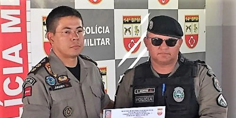 Pela 5ª vez, Cabo G. Mendes é eleito Policial Padrão do Mês no 14º Batalhão em Sousa 