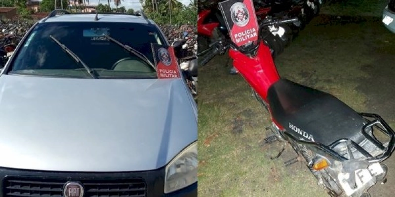 Veículo e motocicleta com restrições administrativas são apreendidos pela polícia; veja 