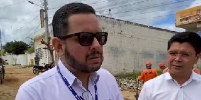 Presidente da Cagepa visita obras de ampliamento da rede de água tratada em Coremas 