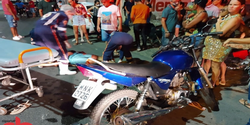 Motos colidem e deixam duas pessoas com ferimentos graves neste domingo em Sousa; Imagem