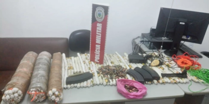 Polícia apreende quase 100 explosivos e munições após frustrar roubo a carro-forte