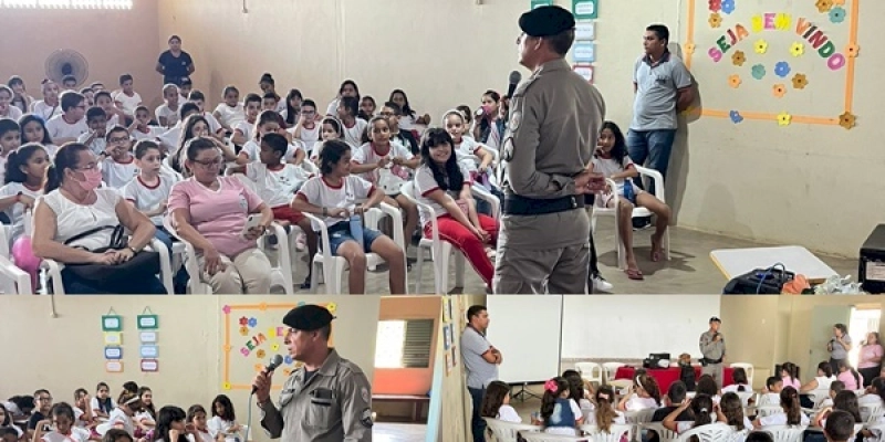 Reunião pedagógica no município de Santa Cruz conta com a presença de policiais militares do 14º BPM
