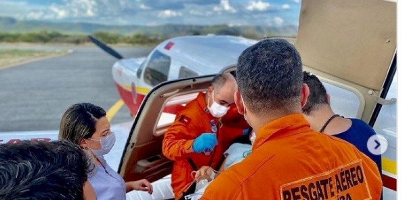 Neste domingo, Resgate Aeromédico transporta Mulher com infarto de Pombal ao Metropolitano na Grande João Pessoa 