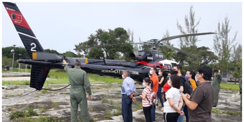 Servidores da Central de Transplante fazem treinamento para utilizar helicóptero no transporte de órgãos 