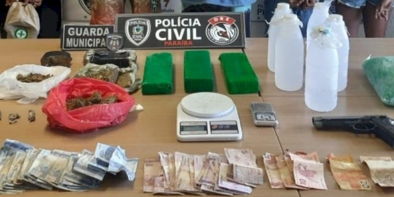 Cinco pessoas são presas em Operação da Polícia Civil no combate ao tráfico de drogas, na Paraíba 