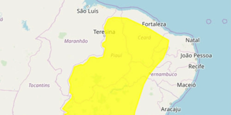 Inmet emite alerta de chuvas intensas para quase 60 cidades do Sertão da Paraíba