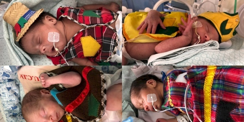 Recém-nascidos da UTI Neonatal do Hospital Edson Ramalho ganham ensaio fotográfico no São João