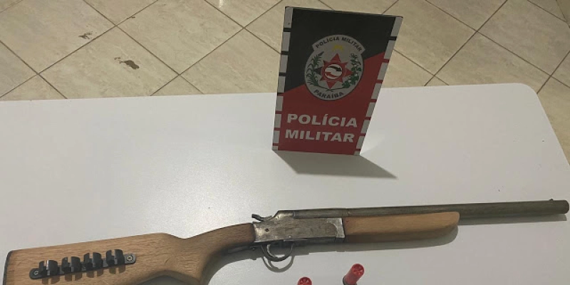 Polícia Militar apreende arma de fogo durante Operação Nômade em Belém do Brejo do Cruz