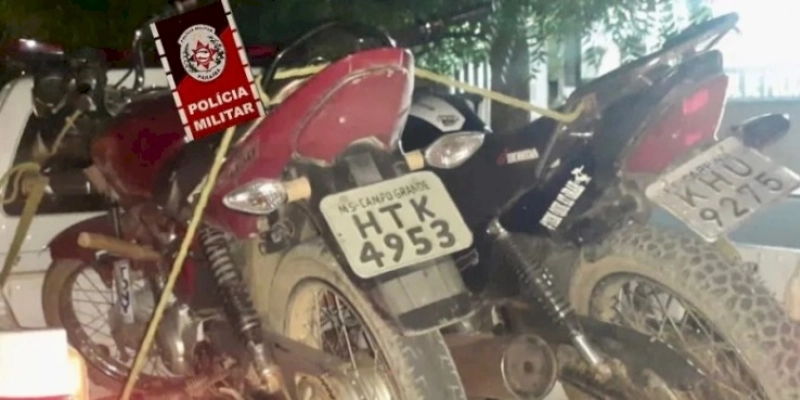 Duas motos roubadas são recuperadas pela polícia militar após denúncia 