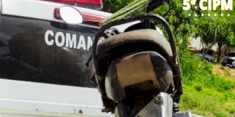 Polícia Militar conduz a Delegacia menor de idade que conduzia motocicleta adulterada