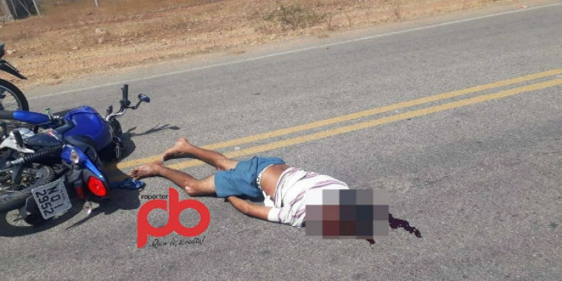 Jovem fica ferido após sofrer queda de moto na Rodovia da Produção, em Sousa