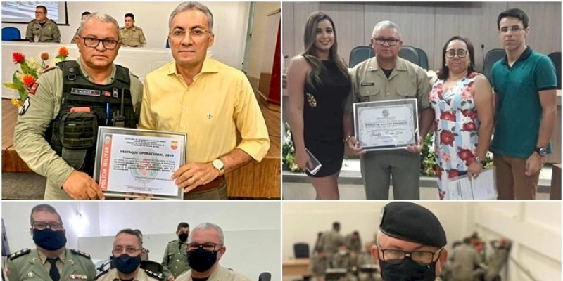 G. Mendes é promovido à 2º Sargento PM; ele foi condecorado com a Medalha Coronel Elisio Sobreira