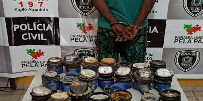 Policias Civil e Militar prendem acusado pela prática de vários furtos em Catolé do Rocha